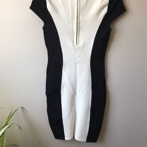 bebe Dresses - BEBE black and white body con dress Small bebe Dresses - BEBE black and white body con dress Small
